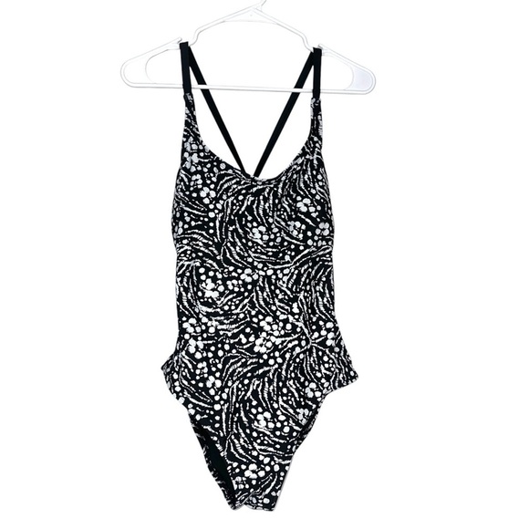 Hurley Primal Wave Black And White One Piece Swimsuit - Picture 3 of 9